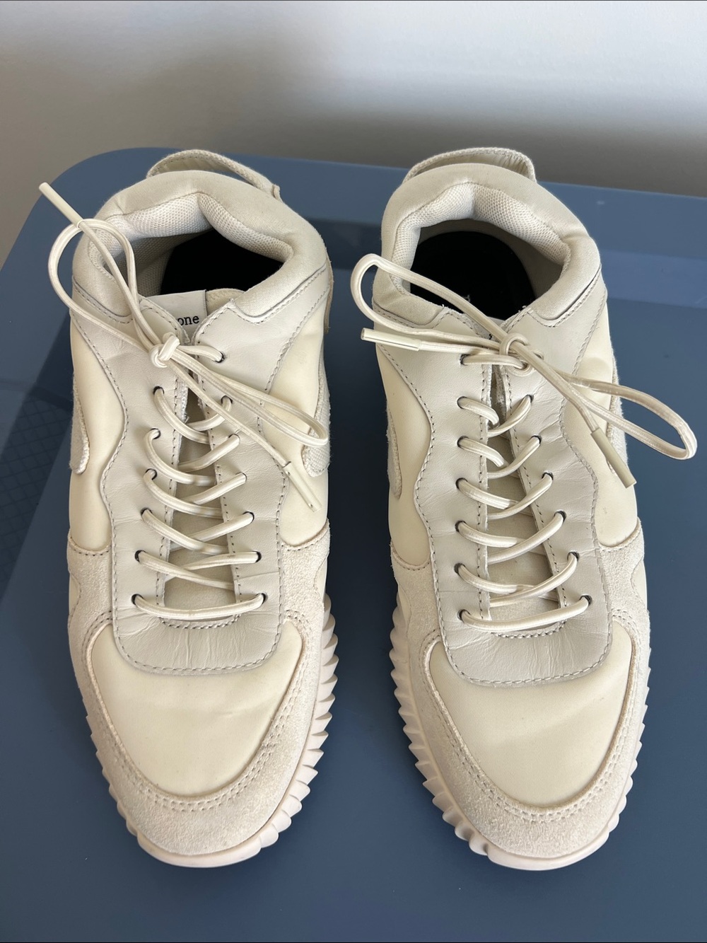 Rag & Bone retro runner 2.0 vanilla cream sneakers trainers 37.5 minimalist - Picture 2 of 11